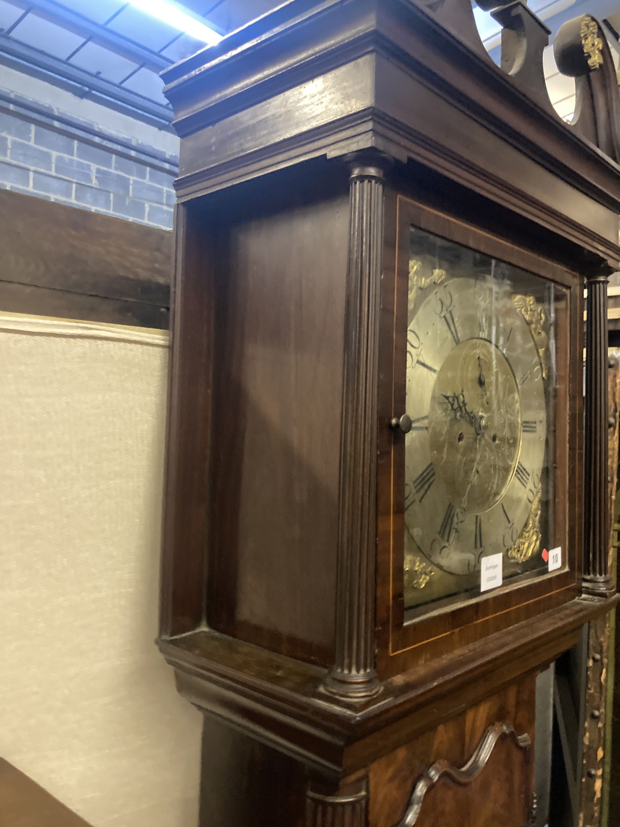 Shakeshaft of Preston. A George III mahogany eight day longcase clock (dial altered), height 230cm